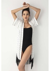 Resim Monamise 19128 Kadın Beyaz Tek Kimono Beyaz 