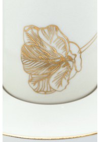 Resim Altın Çiçek Desenli 6 Kişilik Porselen Kahve Fincan Takımı Gold 