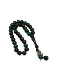 Resim Han Ticarethane Koyu Yeşil Küre Kesim Toz Kehribar Tesbih 