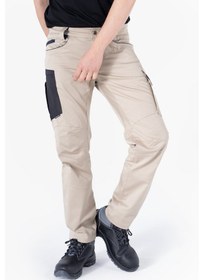 Resim F 2144 Kordura Takviyeli Likralı Pantolon Camel-lacivert Kamel - Lacivert 