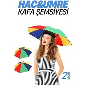 Resim Mey İthalat Hac Umre Kafa Şemsiyesi Güneş Koruma Şemsiyesi 2 Adet Acı Kahverengi 