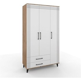 Resim Teo Gardırop - Atlas Çam - Beyaz 