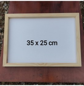 Resim 35x25cm Ahşap Çerçeveli Pano Arkalık Beyaz 