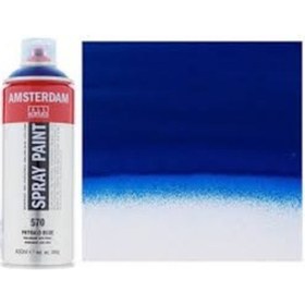 Resim Talens Amsterdam Akrilik Sprey Boya 400ml Phthalo Blue 570 Mavi 