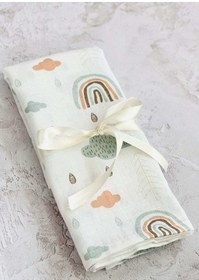 Resim Çok Amaçlı Müslin Bezi Örtü Battaniye 75X75 Çok Renkli 