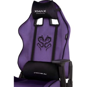 Resim XMAX Mor Kadife Kumaş Gaming Oyuncu Koltuğu 120 kg Taşır Ergonomik Tasarım ile Konforlu Destek 