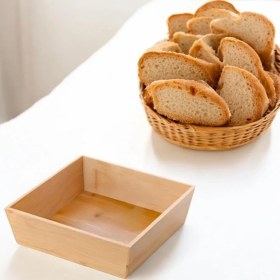 Resim Braventa Collection Bambu Lüx Kare Orta Boy Ekmeklik-Meyvelik 19CM, Bambu Ekmeklik Kare Orta Boy 19CM 