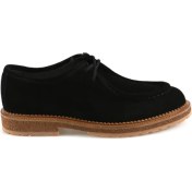 Resim Süet Siyah %100 Deri Oxford Eva Taban Casual Ayakkabı 