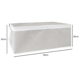 Resim Gri Çizgili Hurç Baza Altı Hurç 30x50x20 Cm Gri 