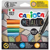 Resim Nessiworld Carioca Metalik Jumbo Keçeli Kalem 6'Lı 