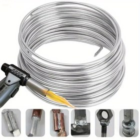 Resim 5m Düşük Sıcaklıkta Alüminyum Kaynak Tel, Akışlı Çekirdekli, Erime Kolay - Tamir Aracı, 1.6mm/2mm Çap 