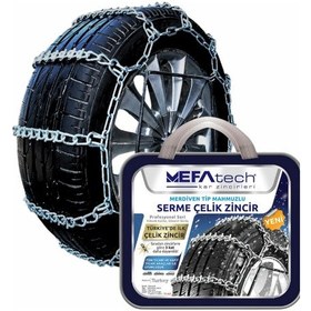 Resim Merdiven Tip Mahmuzlu Serme Çelik Araç Kar Patinaj Zinciri E70 X R14 / 5 Mm E70x14 