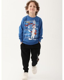 Resim Looney Tunes Saks Mavi Erkek Çocuk Eşofman Takımı 