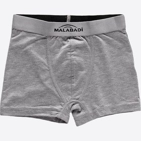 Resim Malabadi Erkek Çocuk Gri 3 Lü Paket Pamuk Elastan Boxer 208 