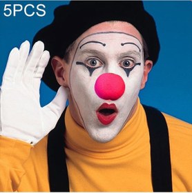 Resim 5 Adet Cadılar Bayramı Kostüm - Parti Sahne Sünger Kırmızı Palyaço Burunları 