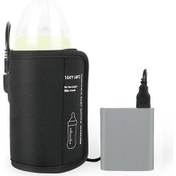Resim Kangvka Siyah Usb Bebek Süt Isıtıcı 40 C Sabit Sıcaklık, Neopren Malzeme, Type-c + Usb Arayüzlü Taşınabilir Biberon Isıtma Çantası 
