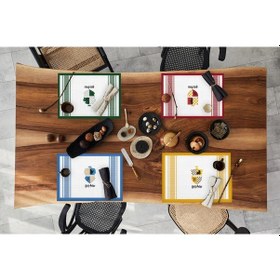 Resim Adawall Home Hogwarts Houses Kumaş Amerikan Servis 4'lü Set Çok Renkli 