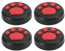 Resim Analog Koruyucu Slikon Başlık Joystick için Ps5 | PS4 | PS3 | Xbox One | Xbox One S | Xbox 360 | Wii U Siyah-Kırmızı 4 Adet 
