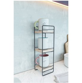 Resim Bino Bino Sofra Mutfak Düzenleyici Mutfak Rafı Organizer Ahşap Doğal L (515399466) 