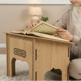 Resim Vigo Wood Kitap Okuma Rahlesi Kuran Okuma Rahlesi Meşe 