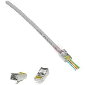 Resim FRISBY CAT6 EZ FNW-RJ4532N RJ45 100lü paket etal Konnektör (Yen 