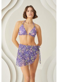 Resim Loya Kadın Renkli Bloom Yandan Bağlamalı Pareo Etek Çok Renkli 