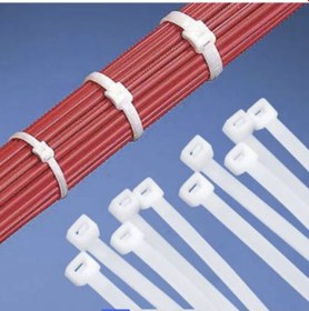 Resim 500 Adet Beyaz Plastik Cırt Kelepçe Kablo Bağı 4.8x250mm 