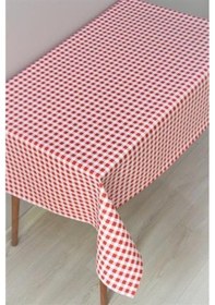 Resim Elyaf Astarlı Silinebilir Muşamba Masa Örtüsü Minipötikare-kırmızı 