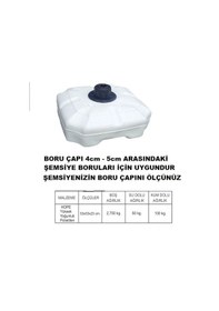 Resim Bilgehanelektronik 50 Lt Şemsiye Bidonu-Şemsiye Altlığı 