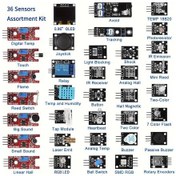 Resim Cloud011 36 Parça Sensör Modülleri Kiti 4pın 0.96 Oled Ekran Arduino Raspberry Pi Başlangıç Seti 