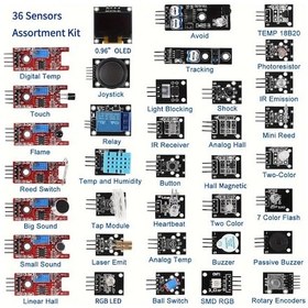 Resim Cloud011 36 Parça Sensör Modülleri Kiti 4pın 0.96 Oled Ekran Arduino Raspberry Pi Başlangıç Seti 