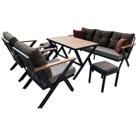 Resim Vega 'N' Model Deluxe Bahçe&Cafe&Balkon Takımı Siyah 