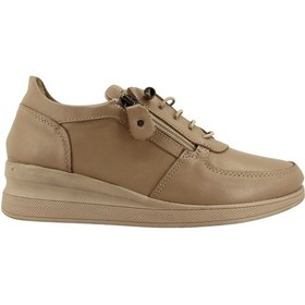 Resim Hobby Dst25dy02-404 Hakiki Deri Kadın Günlük Ayakkabı Bej 