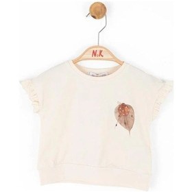Resim Nk Kids Kız Bebek Kolları Fırfırlı T-shirt-14103 Bej 