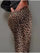 Resim Darely Leopar Desenli Saten Midi Etek 146361993 Leopar 