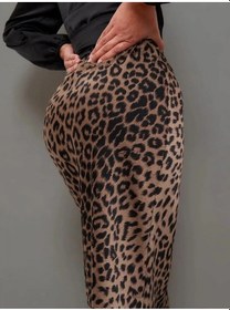 Resim Darely Leopar Desenli Saten Midi Etek 146361993 Leopar 