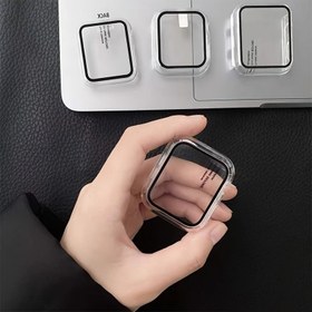Resim Apple Watch Serisi 8/7/6/5/4/SE için Premium Sert Plastik Ekran Koruyucu - 45/44/42/41/40/38mm Boyutları 