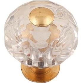 Resim Gürçayhırdavat Tepeli Kristal Düğme Kulp Altın 