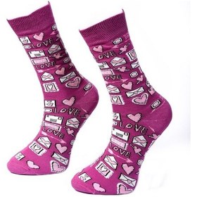 Resim Ozzy Socks 6'lı Organik Pamuklu Dikişsiz Kadın Çok Renkli Desenli Çorap Çok Renkli 