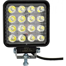 Resim TAS 12-80V Çalışma Lambası Kare 16 Led 48W 106x106x35mm L1005 