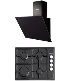 Resim Kumtel KO-410 BF - DA6-833 Siyah Ankastre Set 