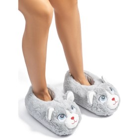 Resim Twigy Kontes Kadın Hayvanlı Panduf Gri 36/41 