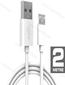 Resim İNSSTECH 2 Metre Samsung Galaxy A7 2018 Hızlı Şarj Kablosu 2.1 A Micro Usb 