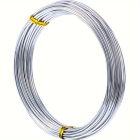Resim 1 adet Alüminyum El Sanatları Teli, 10m/32.8ft X 0.8mm, Bükülebilir Metal Heykel Teli DIY Boncuklama, Sanatsal El İşleri için 