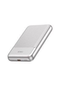 Resim Wiwu Wi-p089 Led Işık Göstergeli Pd 20w Kablosuz Powerbank 10.000mah 15w Gümüş Gümüş 