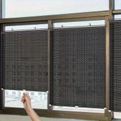 Resim Kolay Kurulum Otomatik Geri Çekilebilir Güneşlik - Matkap Gerektirmez, PVC Pencere Perdesi Ev, Ofis, Araba İçin - Çoklu Boyutlar, Şeffaf, Hafif ve Nefes Alabilen Kumaş, Ofis Pencere Kaplaması | Otomatik Gölge | Hafif Perde, Güneş Koruma Perdeleri 