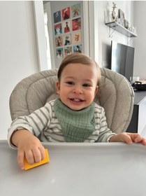 Resim elibaby %100 Organik Pamuk 8 Katlı Multi Müslin Fular Model Salya Ve Mama Önlüğü Indigo Mavi, Fular 