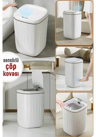 Resim Buğz Akıllı Teknolojik Çöp Kutusu Uv Işıklı Otomatik Aç Kapat Sensörlü Mutfak Banyo Ev 20l Diğer 