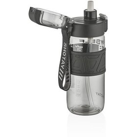 Resim Shotay ST-7223 600ml Siyah Pipetli Tritan Matara 