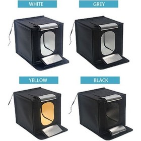 Resim Fototek 40x40cm Ledli Ürün Çekim Çadırı Ayarlanabilir ışık Çadırı 